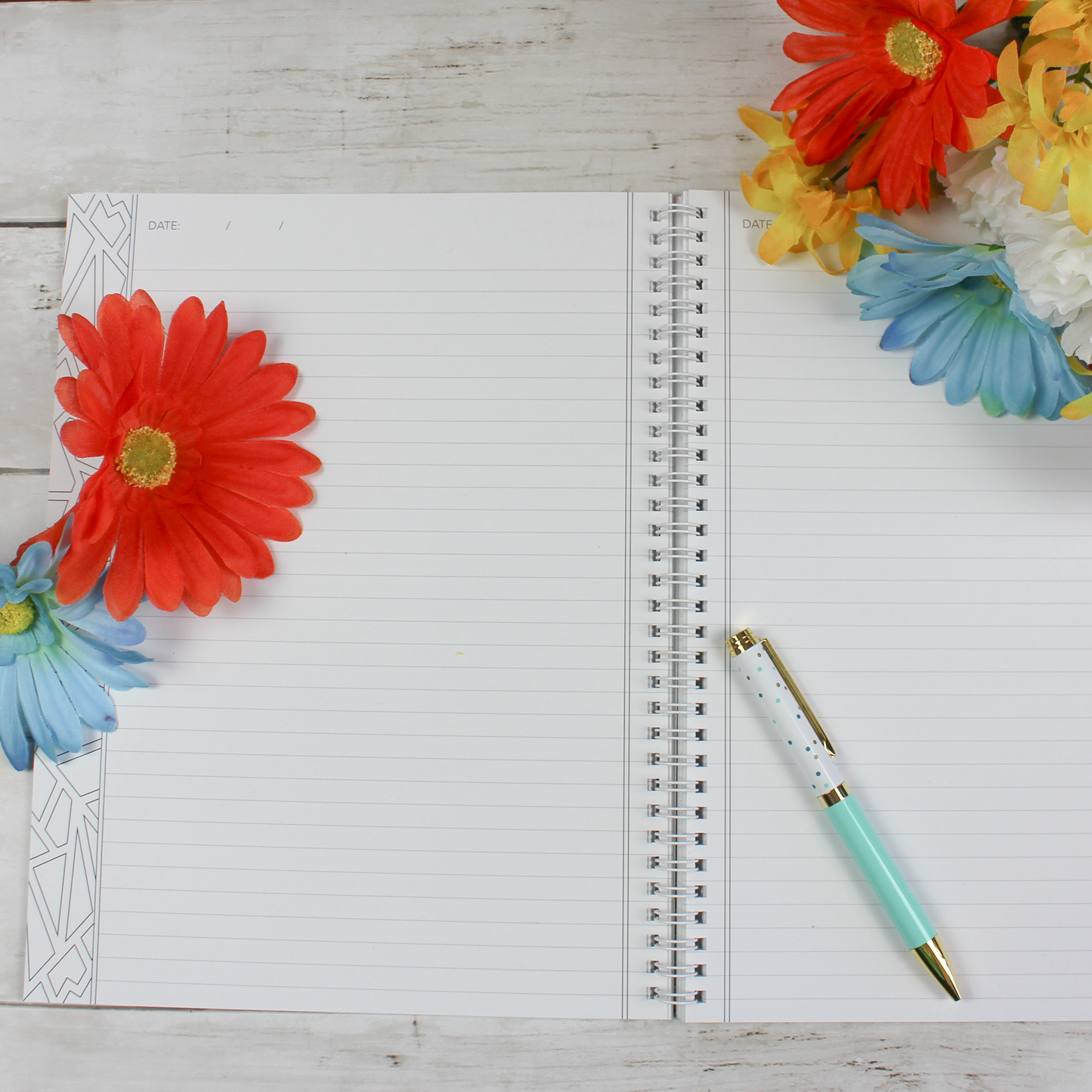 Doodler's Lined, Spiral Notebook, Marble - Scribbly