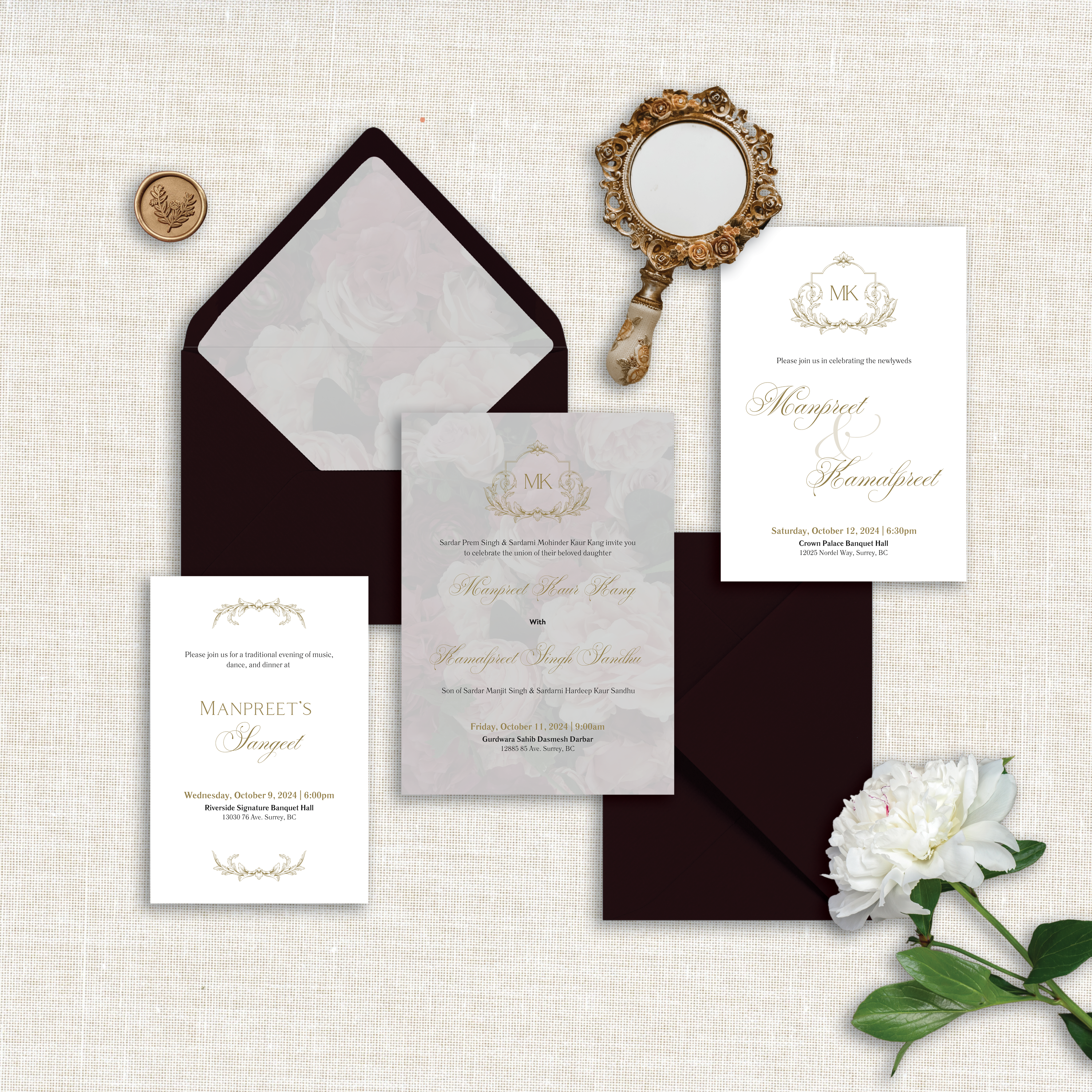 Dark Romance Invitation Set