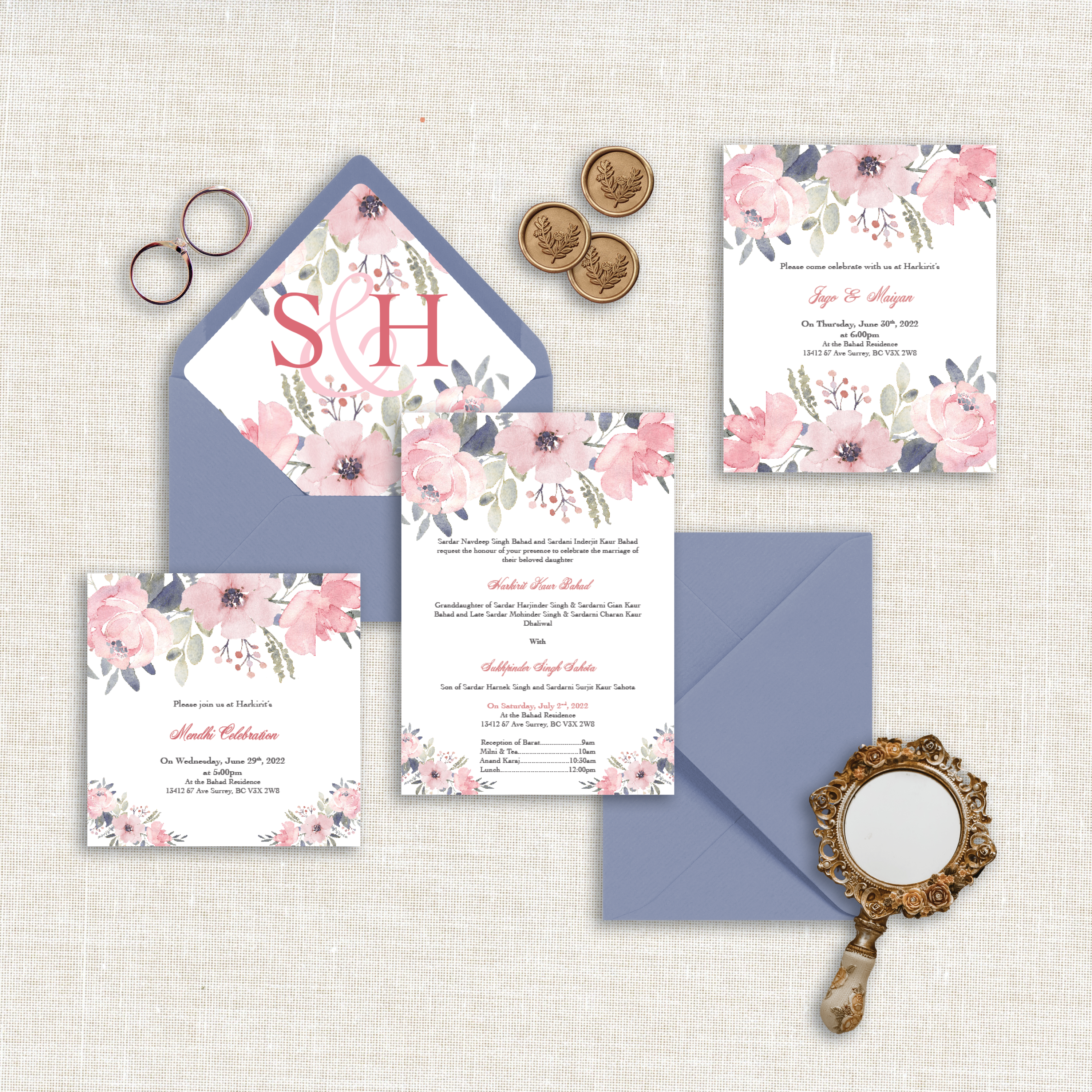 Enchanted Blooms Invitation Set