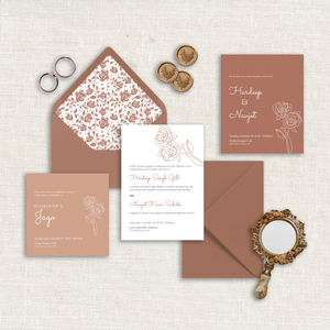 Espresso Elegance Invitation Set