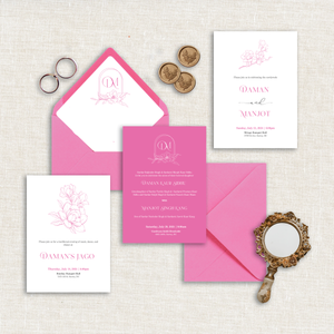 Fuchsia Flair Invitation Set