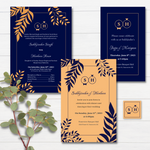Load image into Gallery viewer, Punjabi Wedding Invitations: Leafery - Scribbly 
