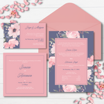 Load image into Gallery viewer, Punjabi Wedding Invitations: Cherry Blossom - Scribbly 
