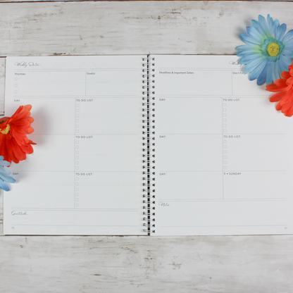 Undated Planner, Black - Scribbly 